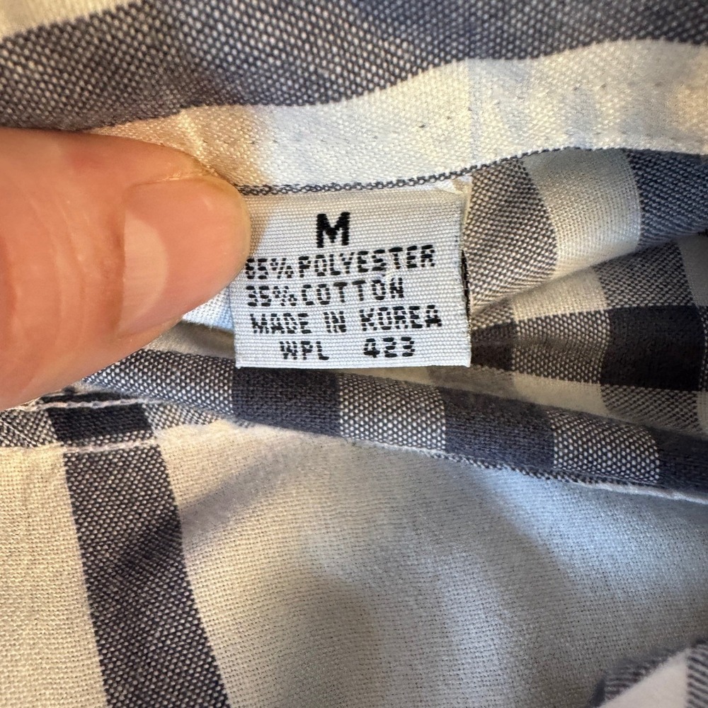 Vintage 90s Levi's International Collection Shirt Medium Plaid Nova Check Style - Picture 3 of 6